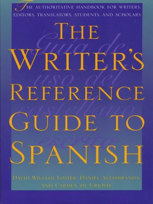 cover image of The Writer's Reference Guide to Spanish